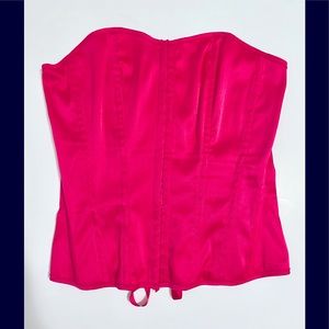 Vintage Corset Bustier Charlotte Russe Hot Pink L